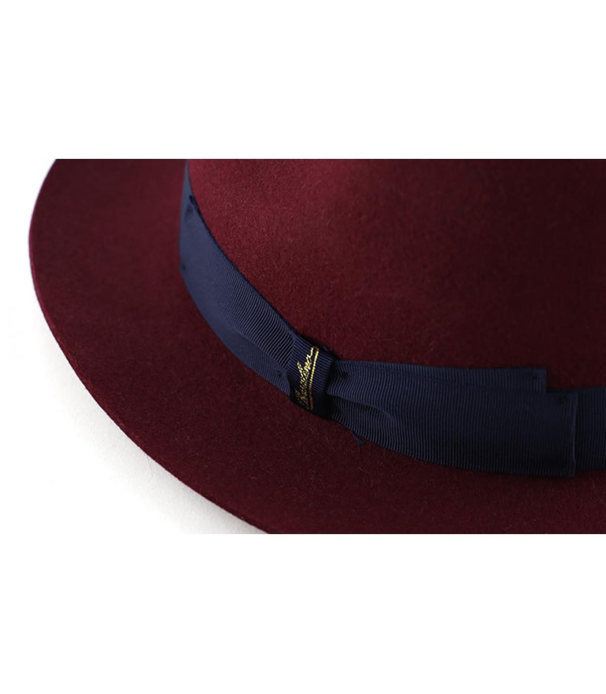 Burgundy fur felt hat Borsalino